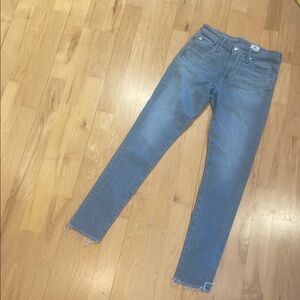Ag Adriano Goldschmied Denim The Farrah High Rise Ankle Jeans Raw Hem size 24